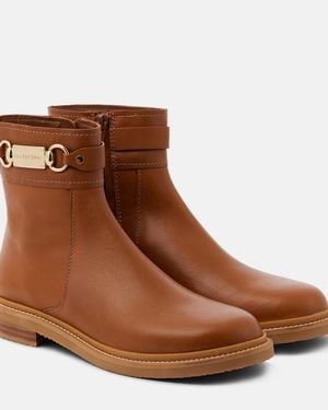 See By Chloé Signature Leather Ankle Boots - Brown