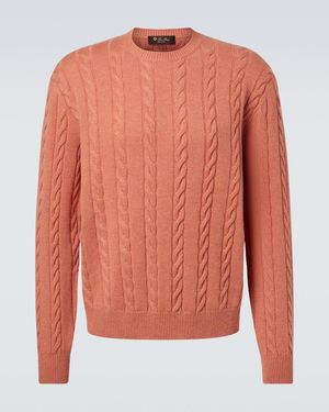 Loro Piana Pullover Aus Kaschmir - Orange
