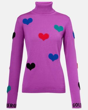 Goldbergh Bacio Appliques Turtleneck Sweater - Purple