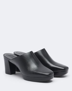 STAUD Monica Leather Mules - Black