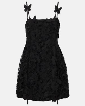 Blumarine Embroidered Lace Minidress - Black
