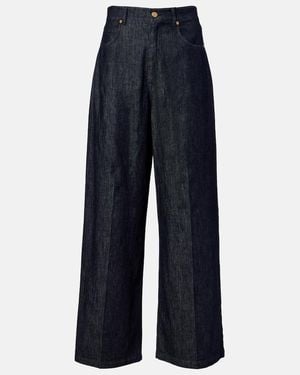 Max Mara Max Mara Lavinia High-Rise Wide-Leg Jeans - Blue