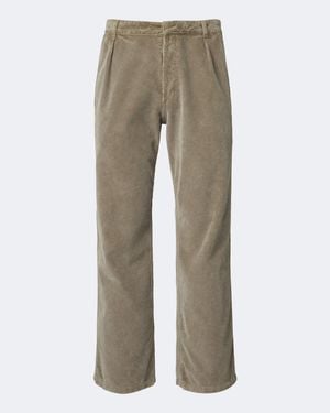 The Row Paulo Cotton Corduroy Straight Trousers - Grey