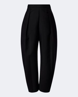 Rohe Wool And Mohair Barrel Pants - Black