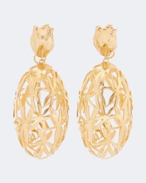 Chloé Laiton Drop Earrings - Metallic