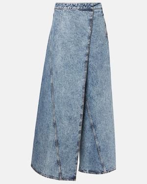 Alaïa Wide-Leg Wrap Jeans - Blue