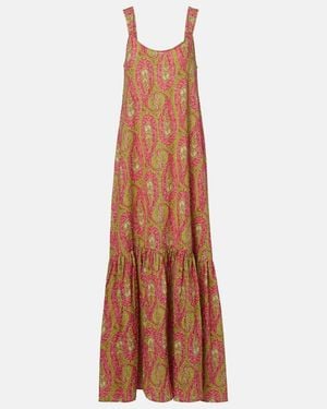 Etro Printed Cotton Maxi Dress - Brown