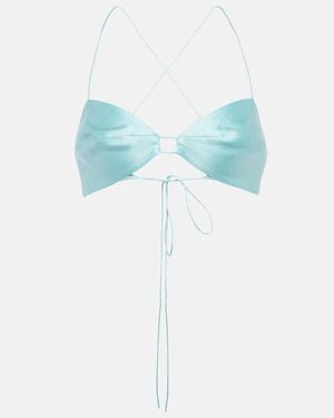The Sei Top Aus Seide - Blau