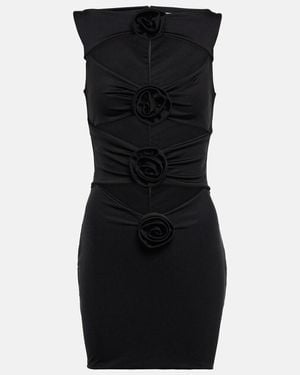GIUSEPPE DI MORABITO Corsage Cutout Crepe Minidress - Black