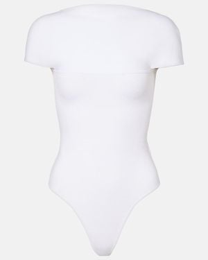 KHAITE Basile Jersey Bodysuit - White