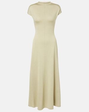 TOVE Lenore Knitted Wool And Silk Midi Dress - Green
