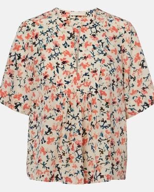 Ulla Johnson Calla Floral Silk Top - Multicolour