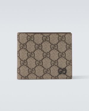 Gucci Cartera Plegable De Lona Gg - Metálico