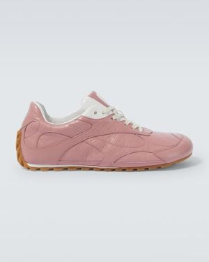 Bottega Veneta Orbit Flash Leather Trainers - Pink