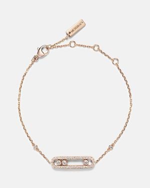 Messika Baby Move 18Kt Rose Bracelet With Diamonds - Metallic