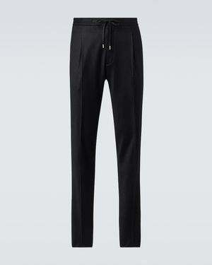 Lardini Wool And Cashmere Trousers - Black