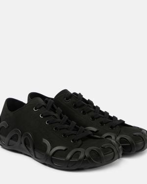 Loewe Rise Leather Trainers - Black