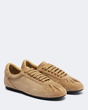 Dolce & Gabbana Soft Ballet Suede Trainers - Natural