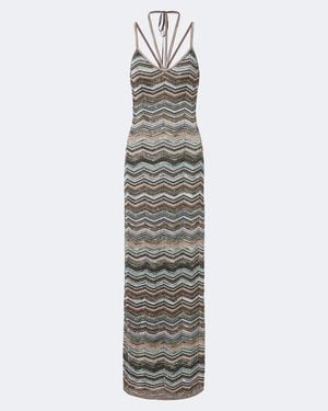 Missoni Zigzag Lame Maxi Dress - White