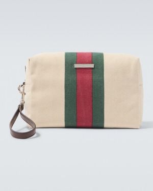 Gucci Positano Small Canvas Pouch - White