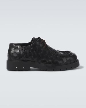 Bottega Veneta Desert Boots Haddock Aus Leder - Schwarz