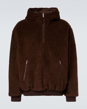 Prada Wool-Blend Teddy Jacket - Brown