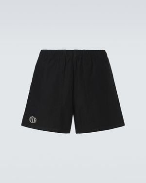 Bode Logo Cotton Twill Bermuda Shorts - Black