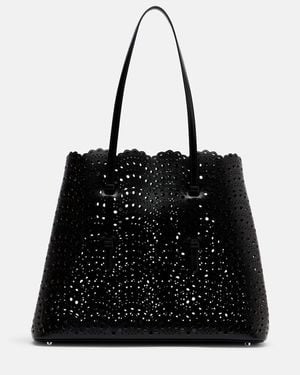 Alaïa Tote Mina 37 Vienne Aus Leder - Schwarz