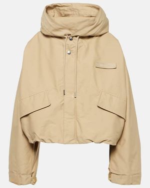 Jacquemus La Parka Courte Caraco Hooded Canvas Jacket - Natural