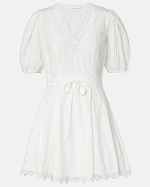 Ulla Johnson Camila Embroidered Cotton Minidress - White