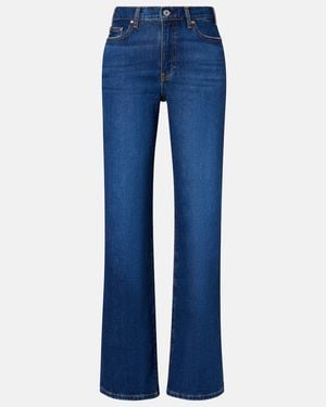 AG Jeans New Baggy Mid-Rise Wide-Leg Jeans - Blue