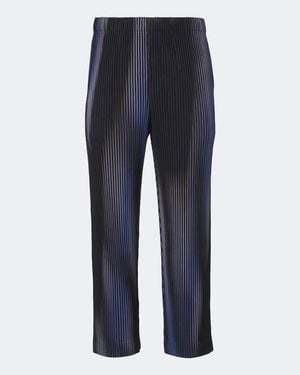 Homme Plissé Issey Miyake Blend Of Lights Pleated Straight Trousers - Blue