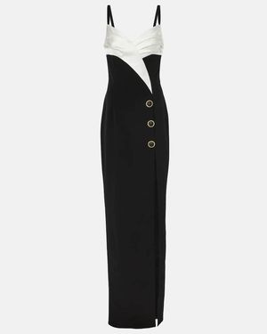 Balmain Robe Aus Crepe - Schwarz