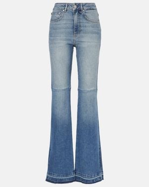 AG Jeans La Croisette High-Rise Flared Jeans - Blue