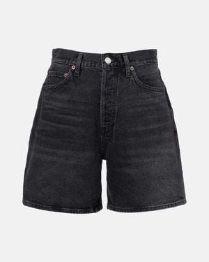 Agolde Dame High-Rise Denim Shorts - Black