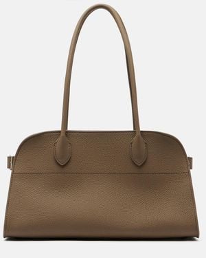 The Row Margo 12 Leather Shoulder Bag - Brown