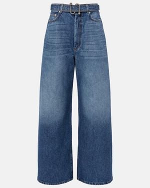 Sportmax Procida Mid-Rise Wide-Leg Jeans - Blue