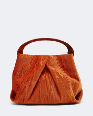 Dries Van Noten Crisp Small Velvet Top-Handle Bag - Brown