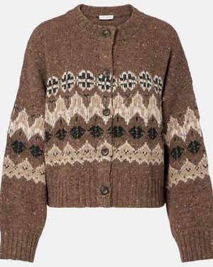 Altuzarra Cardigan De Lana Fair Isle - Marrón