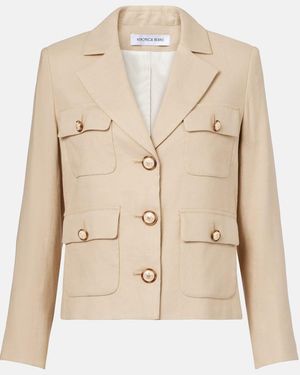Veronica Beard Schuyler Linen-Blend Blazer - Natural