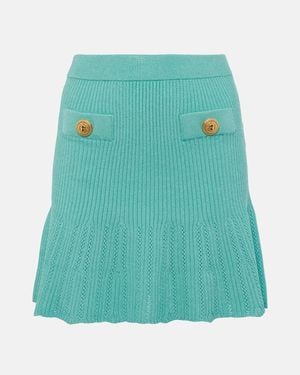 Balmain Knitted Skirt - Green
