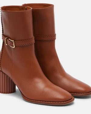 Zimmermann Eddie 70 Leather Ankle Boots - Brown