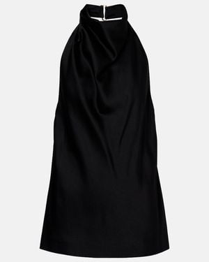 Stella McCartney Halterneck Satin Top - Black