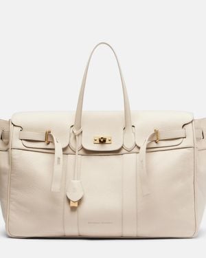 Brunello Cucinelli Large Leather Tote Bag - Natural