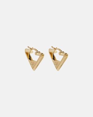 Prada Pendientes Con Logo - Metálico