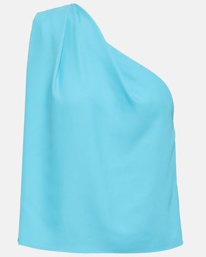The Sei One-Shoulder Crepe Top - Blue