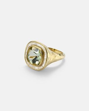 Octavia Elizabeth Chroma 18Kt Ring With Diamonds And Beryl - White