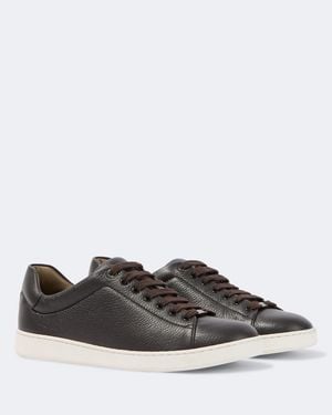 Brioni Leather Sneakers - Brown