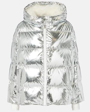 Yves Salomon Hooded Down Ski Jacket - Gray