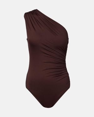 Melissa Odabash Arizona Gathered Swimsuit - Brown